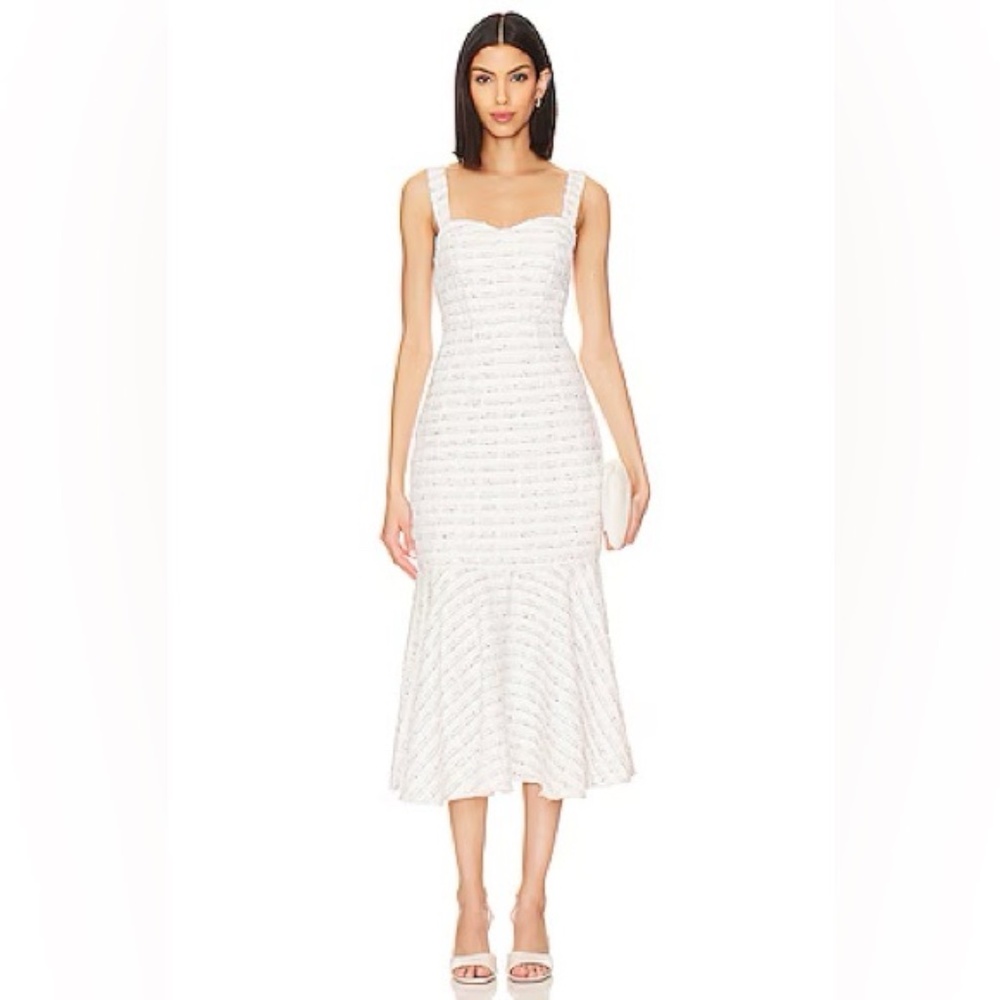 MISA LOS ANGELES Elke Dress in Winter White Size Medium NWT $540 - Picture 2 of 12